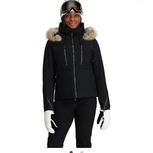 Women’s White Spyder Pinnacle Ski Jacket Size 8